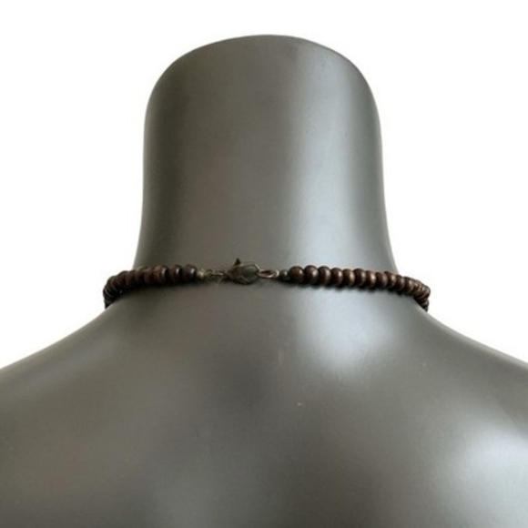 Boho Multicolored Acrylic Beaded Statement Necklace 29" Very Good - Picture 2 of 2